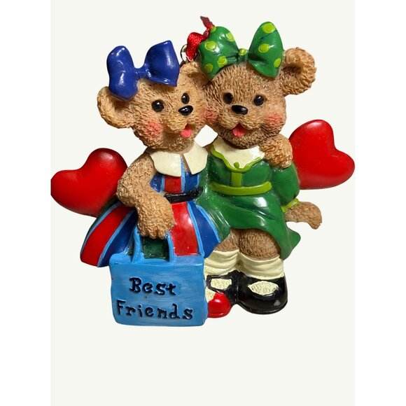 Best Friends Bear Christmas Ornament With Red String - Picture 9 of 10